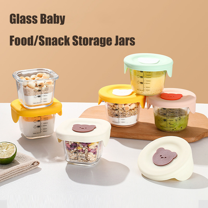 180ml Glass Baby Food Storage  - огляд і ціна Food Snacks For 1 Year Old
